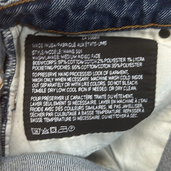 Alexander Wang Denim X Wang Mid Rise Straight Leg Blue Denim Jeans 30 - Picture 10 of 10